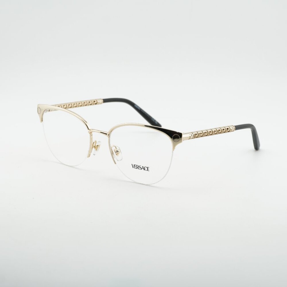 Versace VE1297 1002 Eyeglasses Gold 53mm Cat Eye Frame - Picture 2 of 11